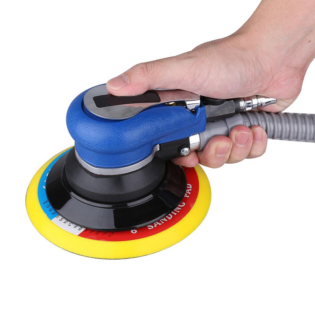 1pc Air Random Orbital Palm Sander for 6inch 150mm Pad Pneumatic Tool with Dust Collection Hose