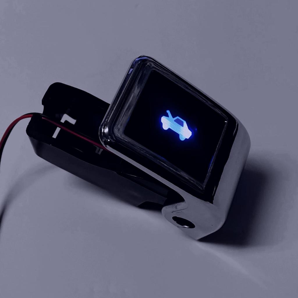 CGP Blue LED Hood Release Lever for JF5, JF6, and NBOX (Chrome Plated) CGP-HD09-H7301A
