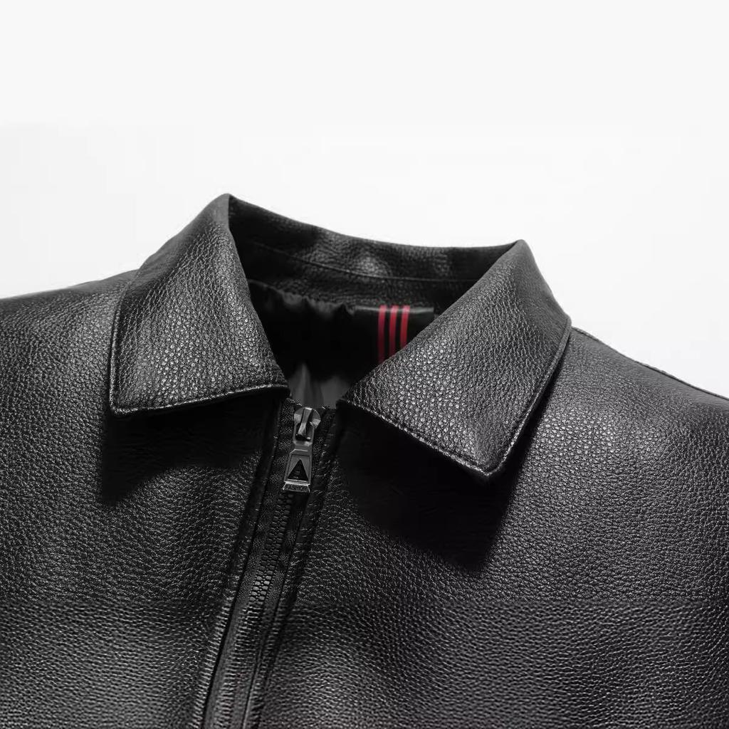 Весна и осень новая кожаная куртка мужская куртка тренд свободная повседневная мужская кожаная куртка с лацканами