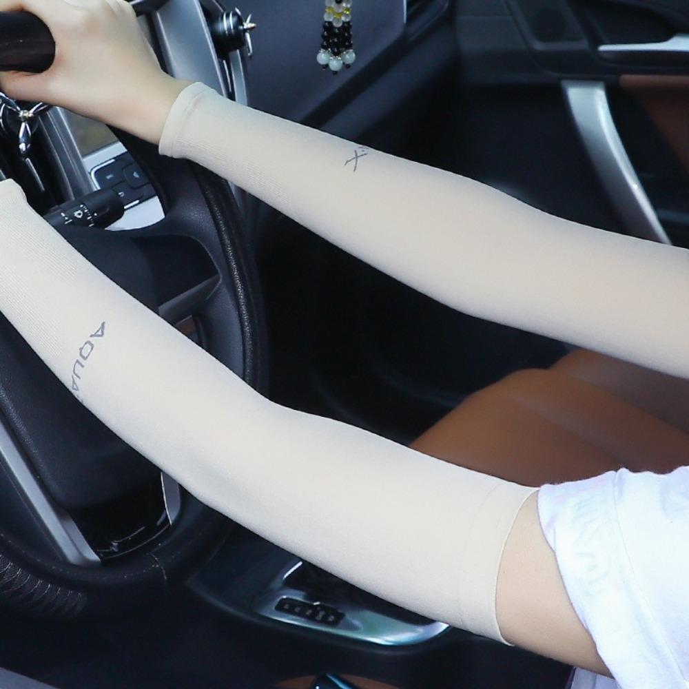Breathable Sun Protection Sleeves Elastic Summer Cooling Cycling Sun Protection Arm Muffs Quick Drying Anti-UV Driving Sleeves