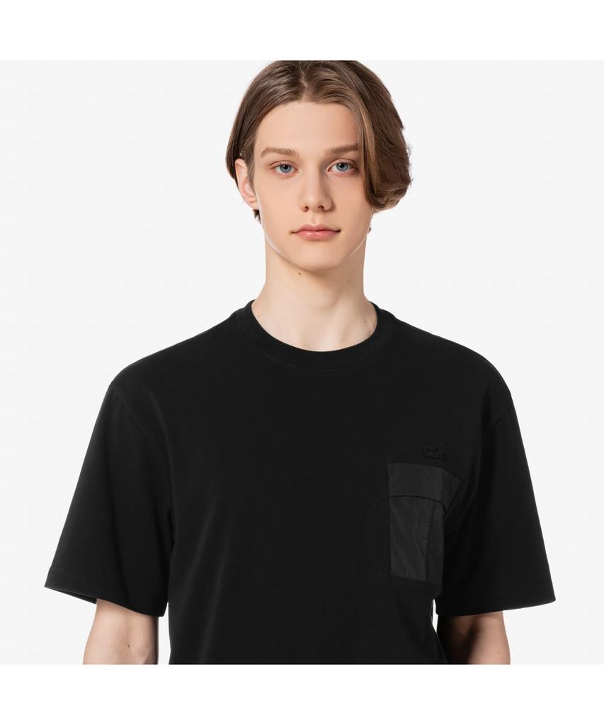 LACOSTE Мужская приталенная тканая футболка с карманом Th258E-55G 031