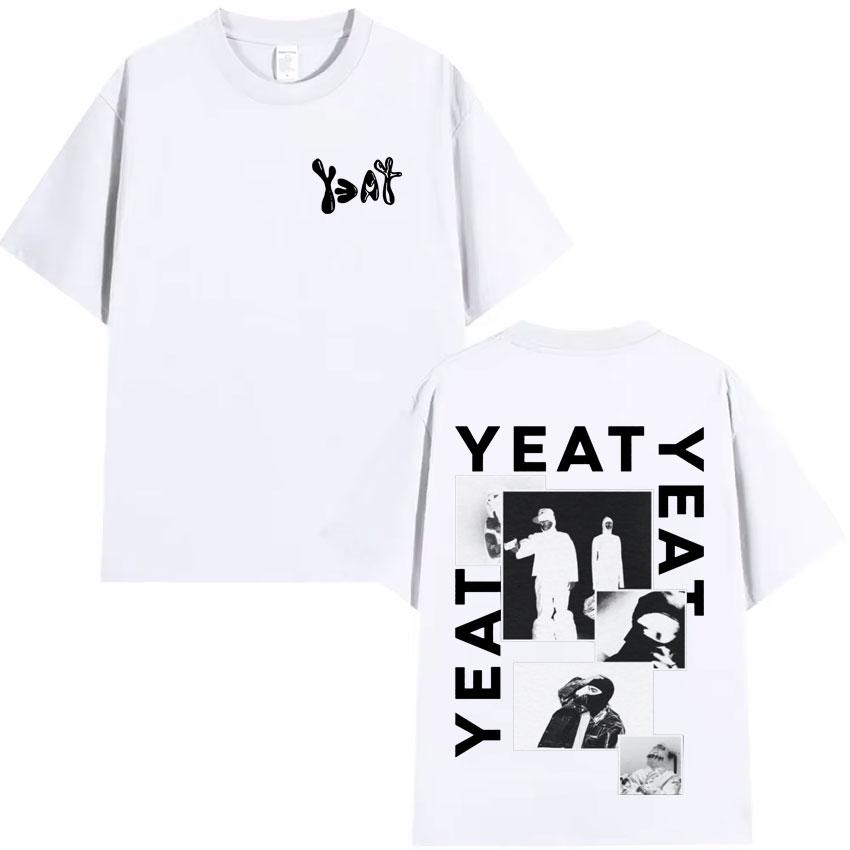 Мужская футболка с принтом Harajuku Graphics от рэпера Yeat, модная повседневная одежда, хлопковая, с коротким рукавом, летняя, оверсайз, уличный стиль