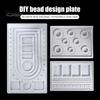 Нескользящая доска для бисероплетения, лоток для дизайна бусин DIY, flocked органайзер-инструмент для сортировки и нанизывания бусин для ожерелий и браслетов, многоканальный