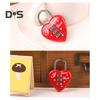 Stainless Heart Lock 3 Numbers Chic Suitcase Box Padlock