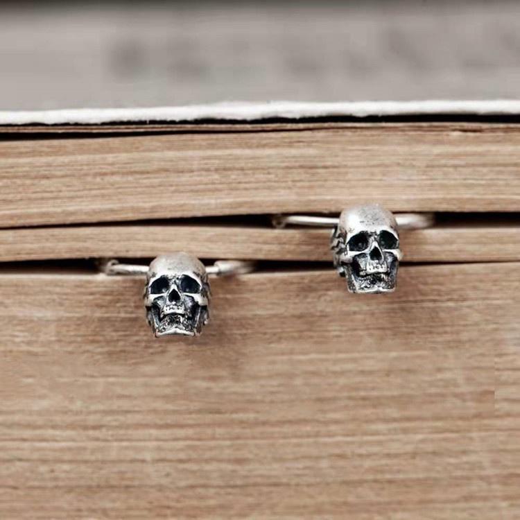 Vintage Fashion Punk Skull Head Lady Earring Jewelry Gothic Series Hypoallergenic Punk Ladies Temperament Earrings