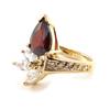 White Garnet 'Celestina' Gold Plated Ring