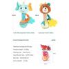 Игрушки для малышей 0-6 месяцев Мягкие плюшевые погремушки Силиконовый прорезыватель для зубов для младенцев 0-12 месяцев Мягкая ручная погремушка Сенсорное развитие Игрушка для новорожденных