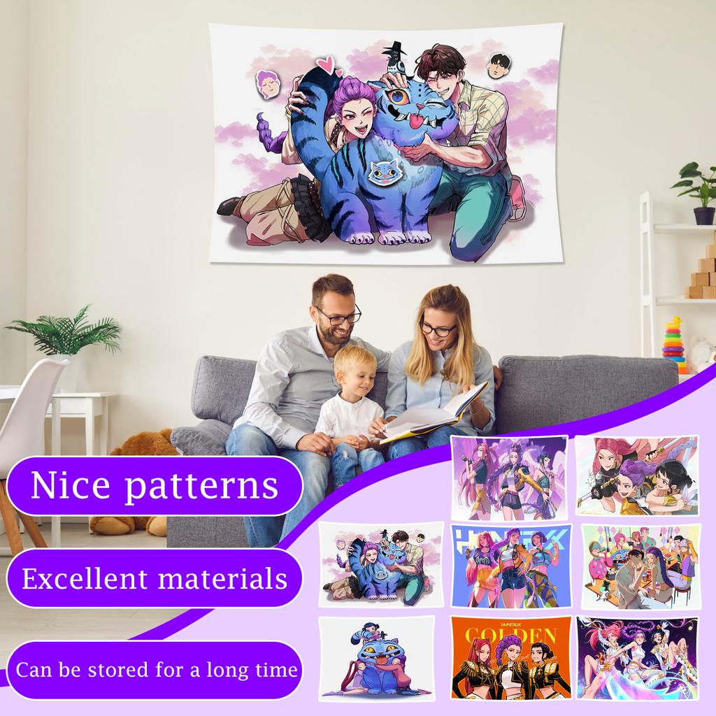 150x200cm Fashionable Printed Hanging Cloth Background Cloth Wide Room Background Decorative Cloth