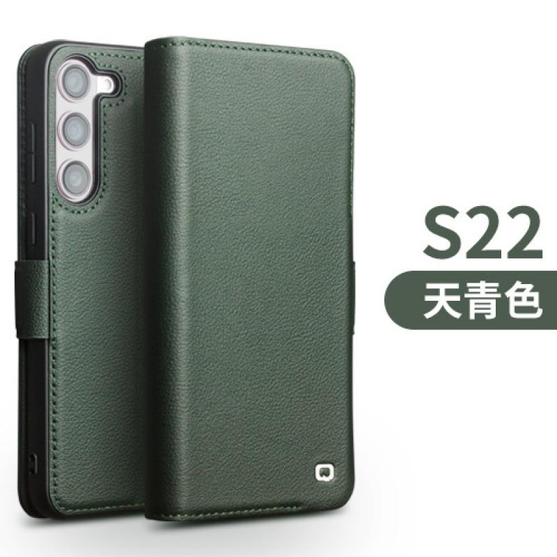 Leather Flip Case Galaxy S24 Ultra S22 S25U - Shockproof Full Protection Business Cover