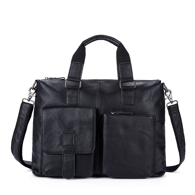 Винтажный мужской портфель из натуральной кожи, деловая компьютерная сумка, деловая сумка