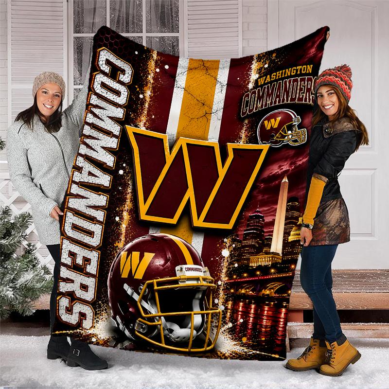 Washington Commanders printed blanket—lightweight,soft,warm;versatile blanket all seasons—perfect as &air-conditioning throw,nap blanket
