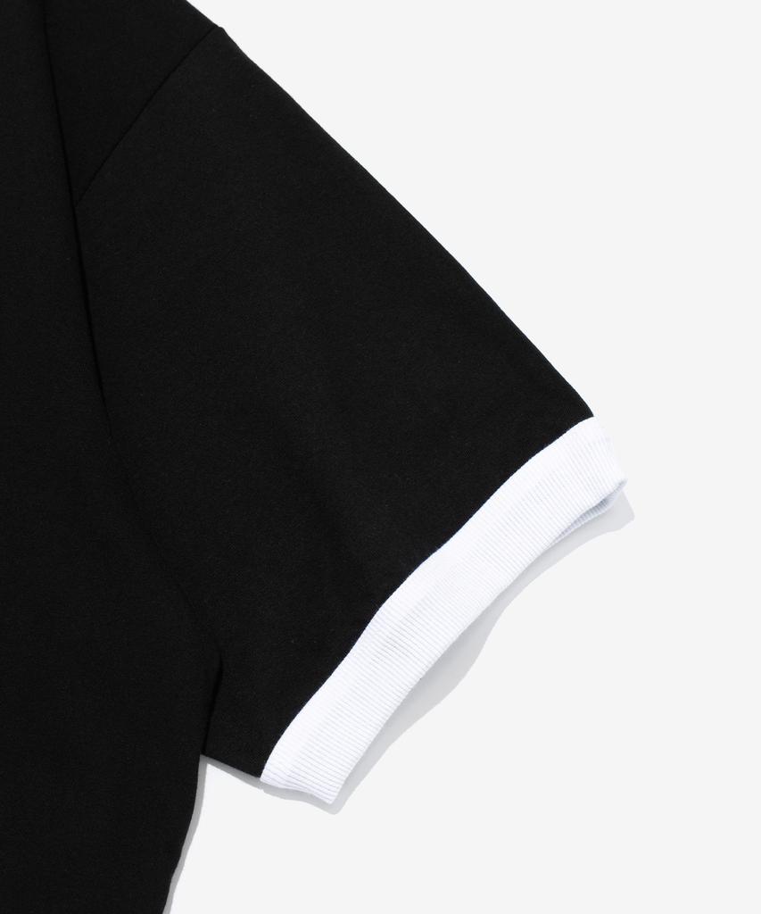 CARGOBROS Washed Heritage Garment Ringer T-Shirt (Black)