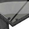 3 Piece Outdoor Dining Set with Cushions Black Poly Rattan