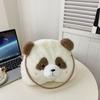 Panda Plush Bag With Zipper Closure For Daily Use And Cute Cartoon Style