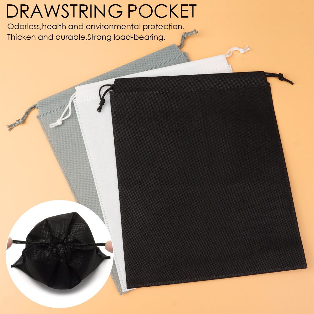 Storage Pouch Clothing Organizer Dust-proof Storage Bag Drawstring Bags Non-woven Shoes Storage