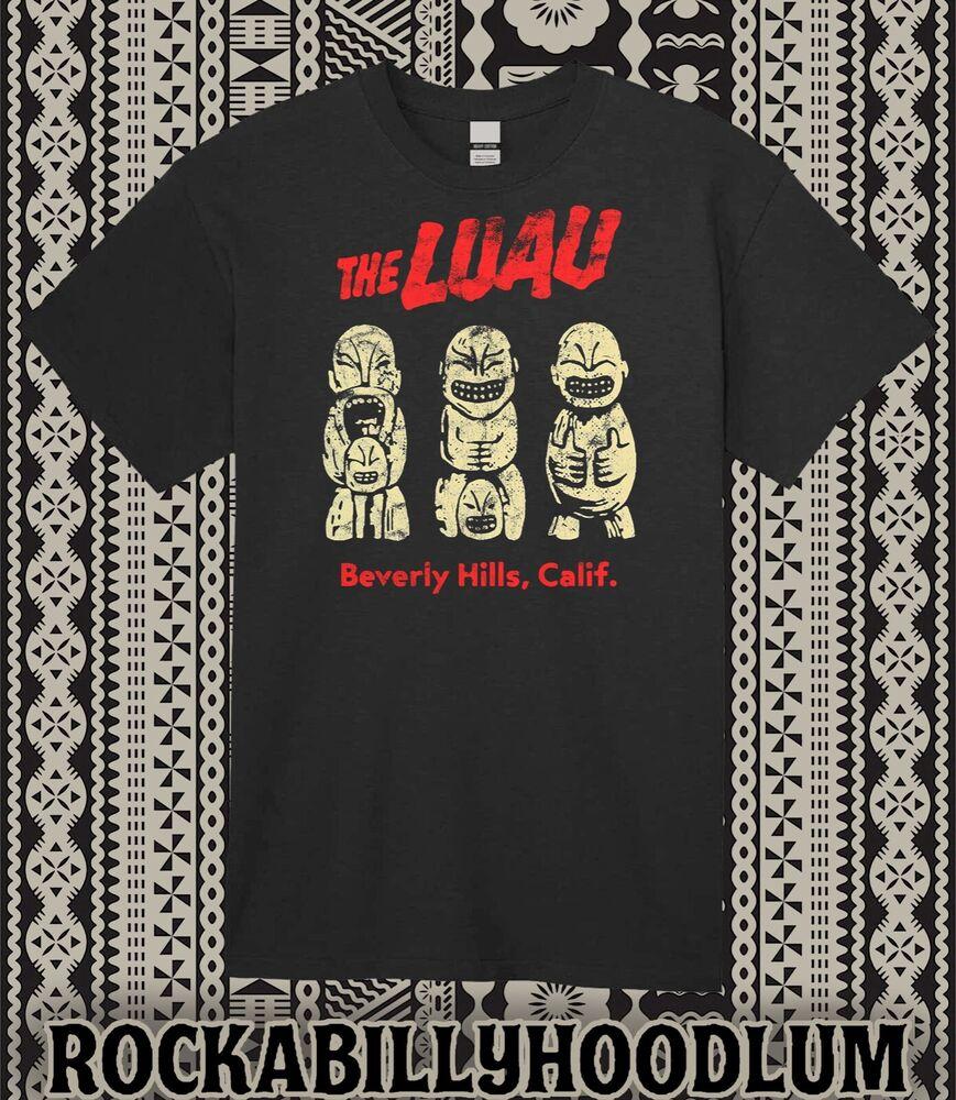 Retro Tiki Art Tee T Shirt Cotton Mug Bar Restaurant The Luau Beverly Hills CA