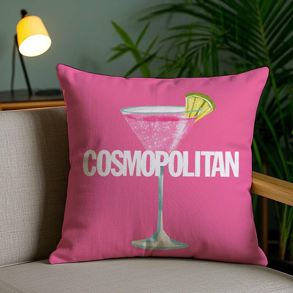 Female-oriented Style Cosmopolitan Pillow Case Anti-dustmite Pillowcase Invisible zipper silky short plush Sofa cushion cover