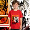 Devilman Crybaby Anime Print Boys Girls Cotton T Shirt Casual Tee Kids Summer Short Sleeve Top Soft Breathable Daily Wear