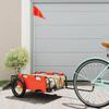 Cargo Bike Trailer - VIDAXL - Orange - Oxford Fabric and Iron