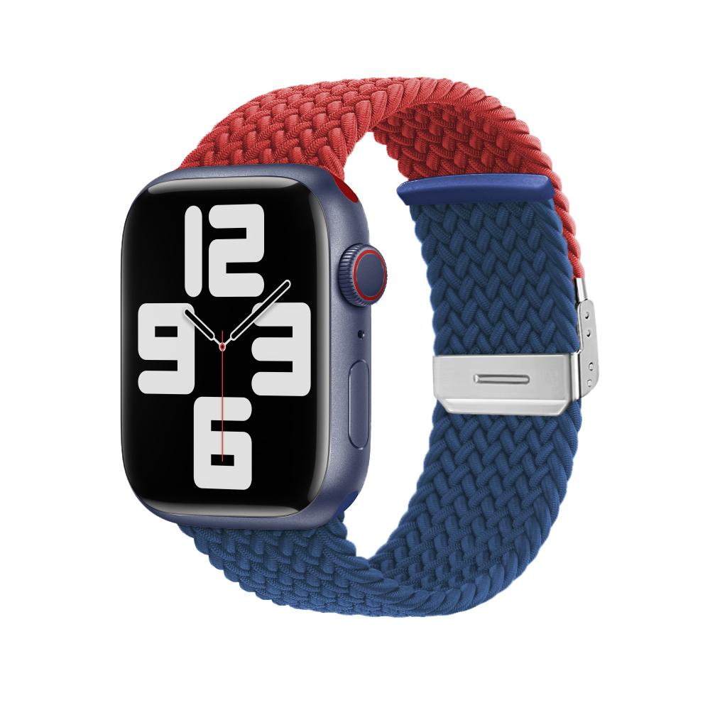 Плетеный нейлоновый ремешок для Apple Watch Band Ultra 10 9 8 7 49 мм 46 мм 45 мм 44 мм Регулируемый браслет 6 5 4 SE 41 мм 42 мм 40 мм Correa