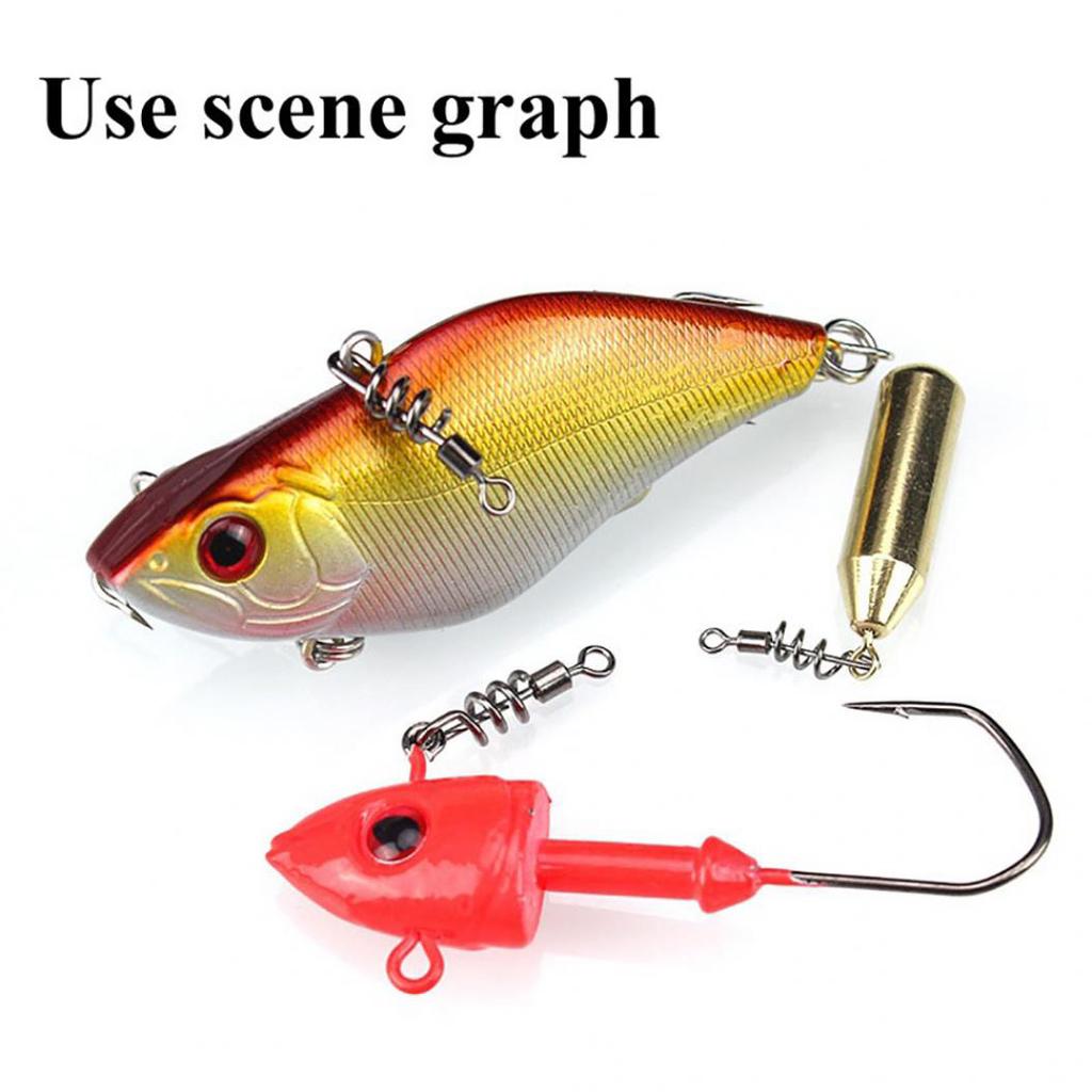 10Pcs Fishing Hooks Snap Swirl Connectors Rolling Rings Wire Leader Swivels