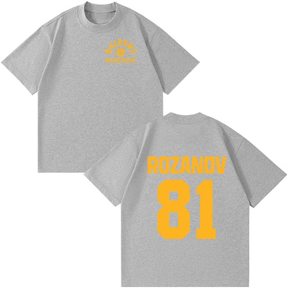 Heated Rivalry LIya Rozanov 81 Boston Raiders Tshirt Mens Women Clothing Vintage Couple Style Tshirts Short Sleeve Streetwears