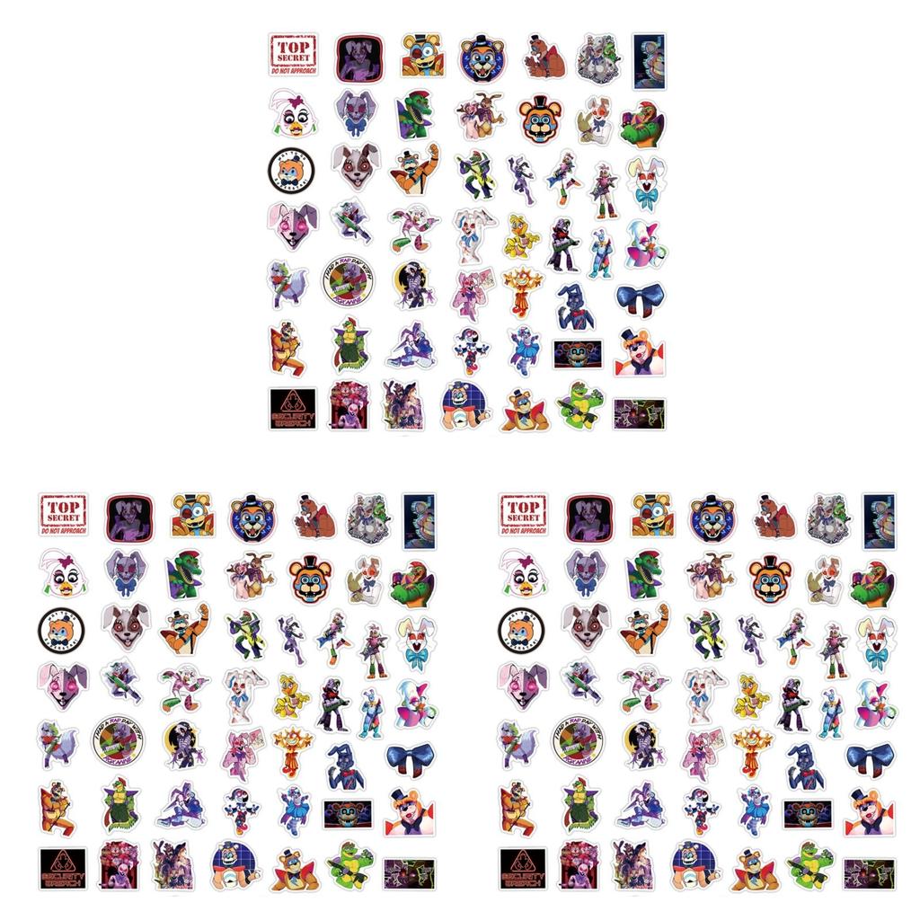 Крутой набор ПВХ наклеек для хоррор-игры Fnaf Security Breach 50 шт.