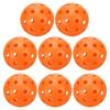 PATIKIL Outdoor Pickleball Balls 40 Holes Pickleball 8 Pack Orange for Amateur Indoor and Outdoor Sports