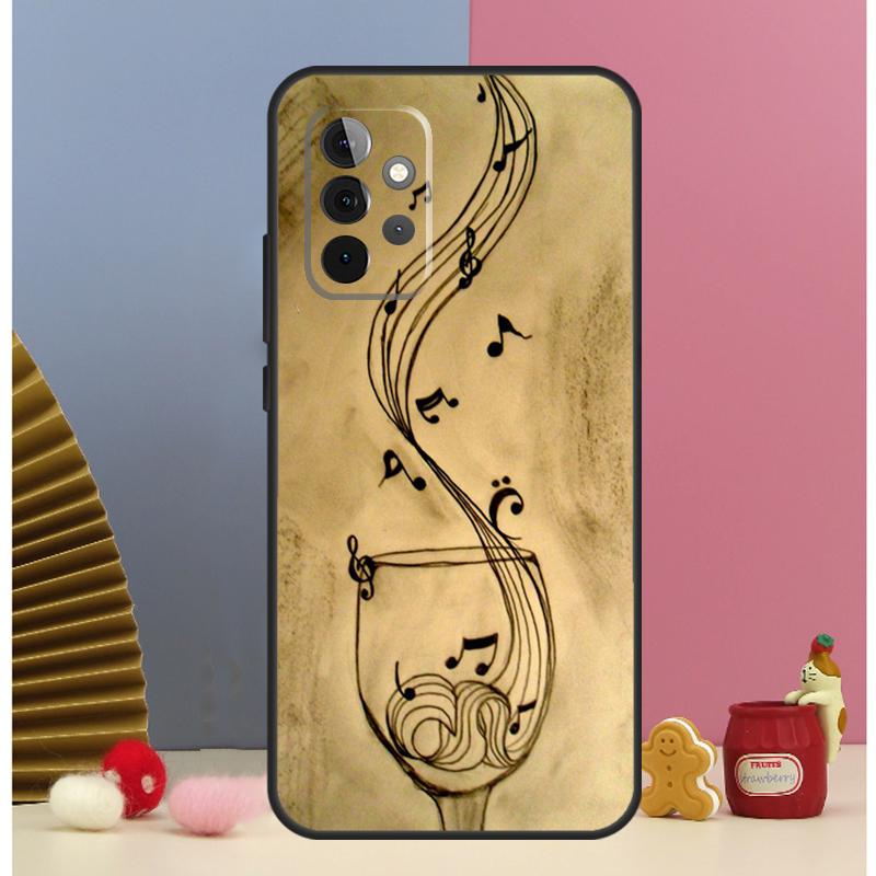 Music Note Musical Treble Clef Case For Samsung Galaxy A55 A35 A15 A36 A56 A26 A16 A06 A13 A33 A53 A34 A54 A12 A32 A52 A17
