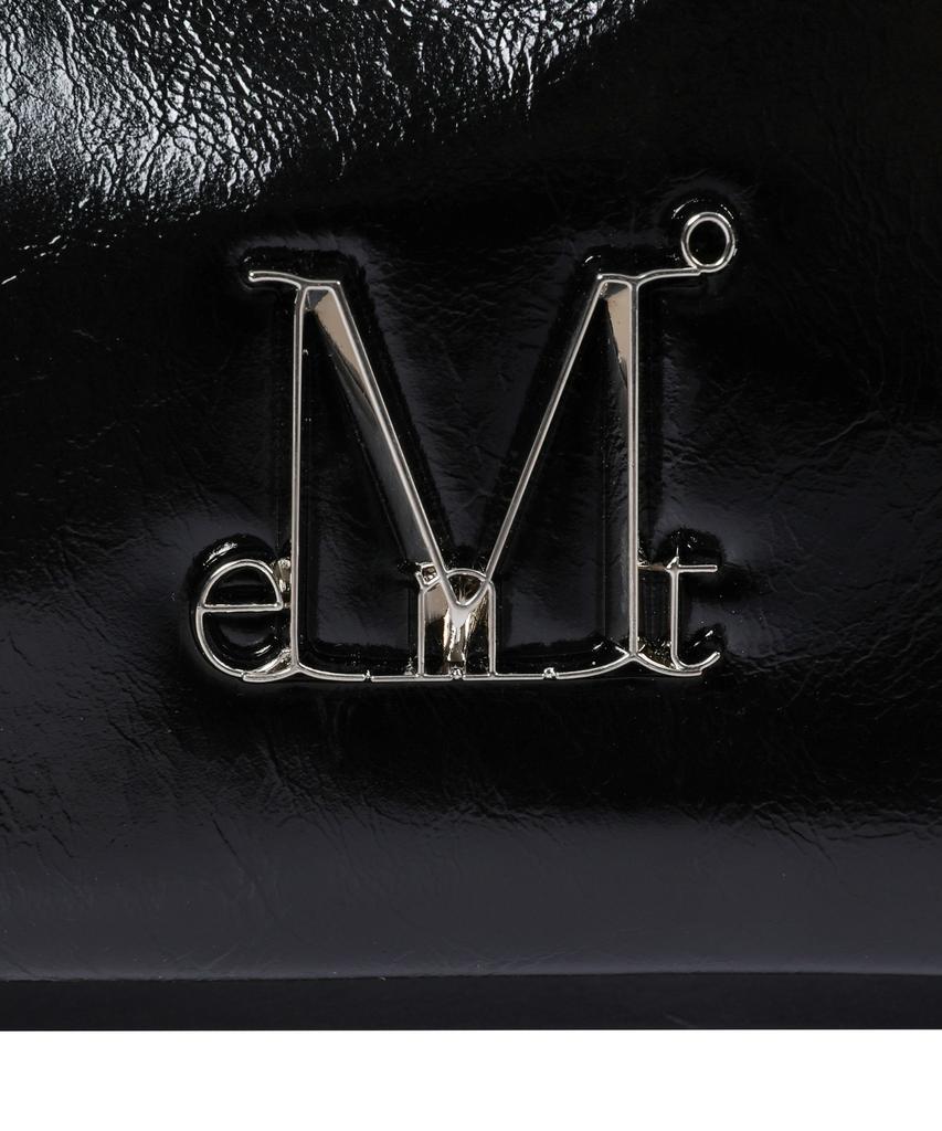 Mucent Sentik Metal Logo Front Belted Leather Shoulder Bag Unisex