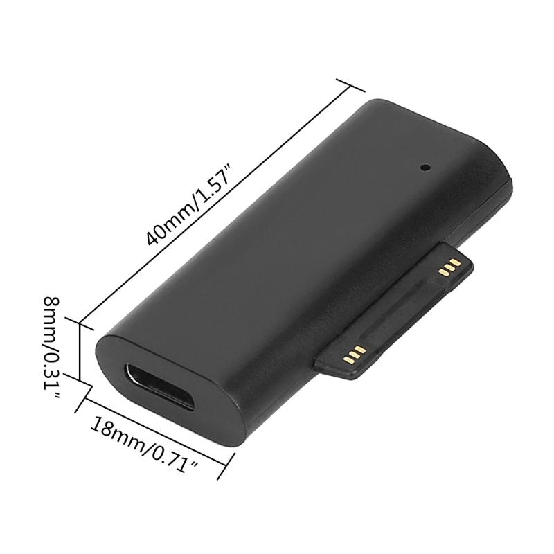USB Type C PD Charging Cable for Surface Pro 3 4 5 6 7 for DC Plug Power Adapter Converter Laptop Charger Cable