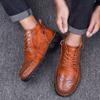 Мужские ботинки ручной работы из натуральной кожи, удобные ботильоны для мужчин, повседневная обувь, уличные ботинки