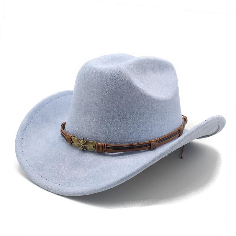 Западная ковбойская шляпа шерстяной цилиндр панк шляпа для верховой езды цилиндр со скрытой волной