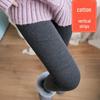 Women's Thermal Vertical Striped Leggings - Plus Velvet, Thickened, Autumn/Winter Style, One-Piece Step-On Design