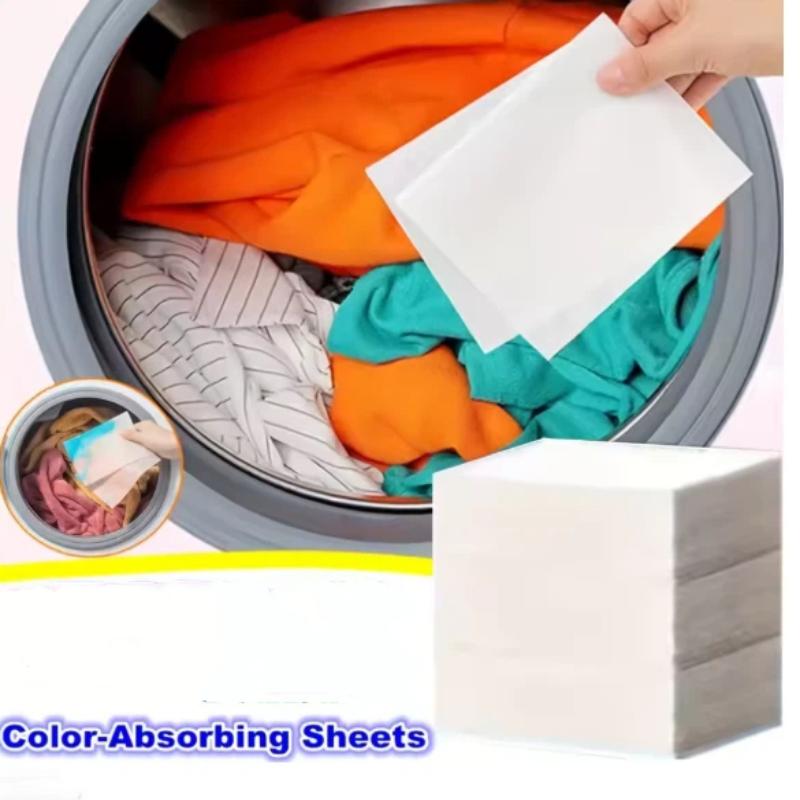 30/50/100Pcs Laundry Color Absorbing Paper Anti Dyeing Color Catcher Sheets For Washing Machine