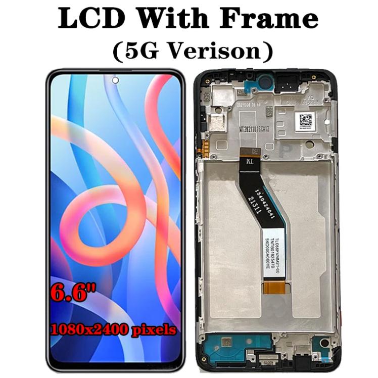 LCD With Frame For Redmi Note 11 5G 2019116AC LCD Display with Touch Screen Glass Panel Assembly