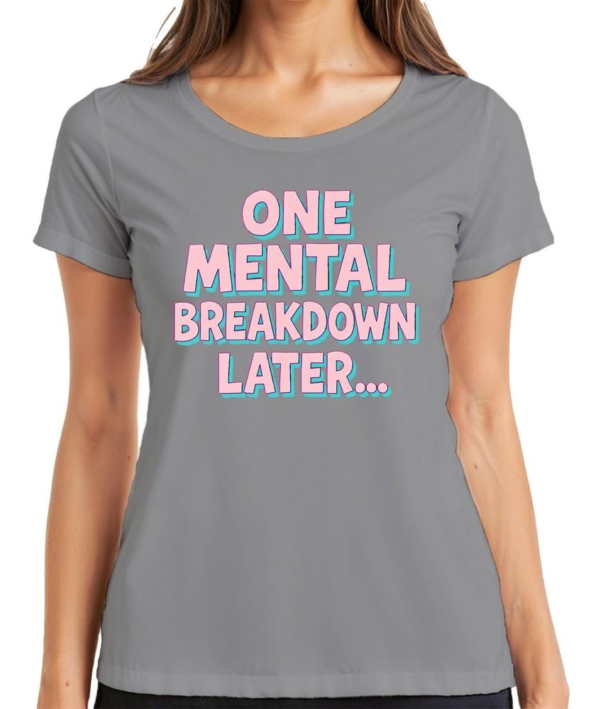One Unisextal Breakdown Later Pastel Pink 3d Retro Humour Gift Unisexs Tshirt