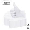12Pairs White Cotton Gloves Thickened Stretchable Lining Gloves Glove Cleaning Work Woodworking V1G0