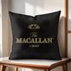 MMacallanNS wWhiskey logo Cushion Cover Natural Linen Organic Fabric DoubleSided Printing Couch Pillow Covers Home Decor