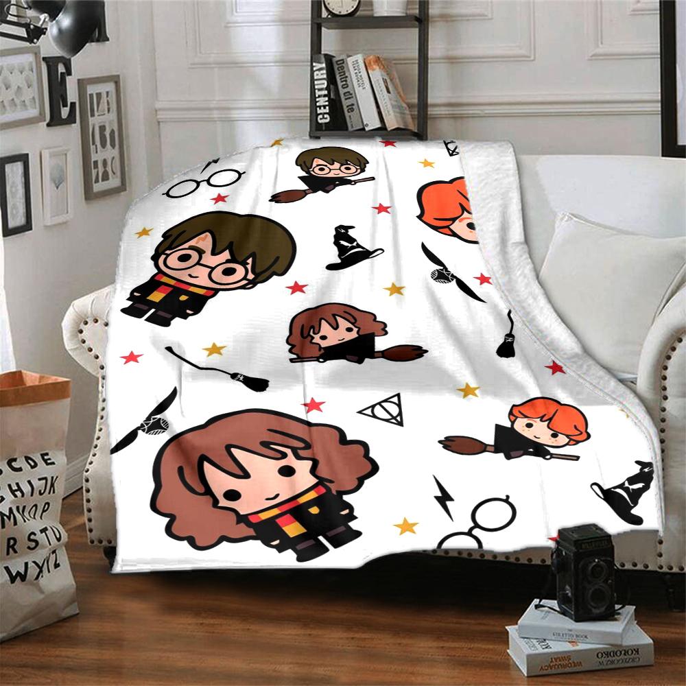Harry Potter Theme Printed Blanket - Perfect for Couch, Bed, Travel & Outdoor Use | Machine Washable, Cozy & Durable.