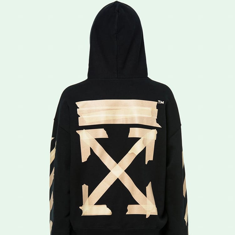 OFF WHITE Толстовка с лентой Diag Arrows OMBB037R20E300021048