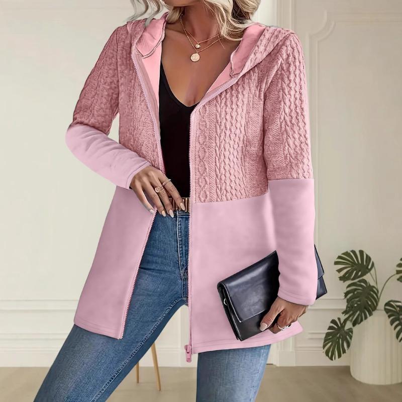 Европейско-американская осенне-зимняя однотонная гофрированная куртка с карманами, повседневная свободная женская куртка с капюшоном