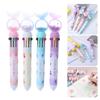 Multicolored Pen Cartoon Ballpoint Pen 10 Color-in-1 Writing Pen Write Smoothly for Student Adult Writing Journaling