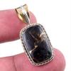 Подарочный двухцветный кулон из натурального черного медного бирюзового серебра 925 пробы 1,25 дюйма s8Y12