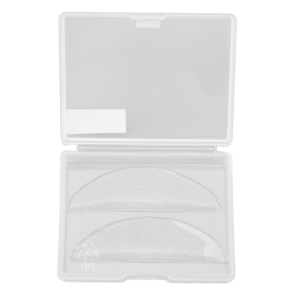 1 Pair Silicone Eyelash Perming Curler Pads Sparkle Clear White Reusable Soft Lash Lift Rods with