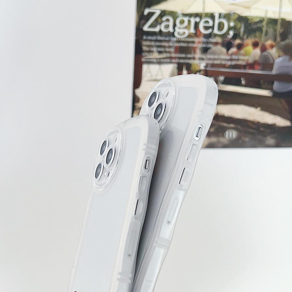 Прозрачный силиконовый чехол с волнистым краем для Xiaomi Redmi Note 10 11 12 iPhone 15 14 13 Samsung A14 A24 A34 A54 Funda Clear Soft TPU Cover Phone Bumper