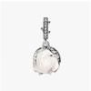 PAndora 793200c01 White Rose In Bloom Double Pendant And Dangle Silver Charm