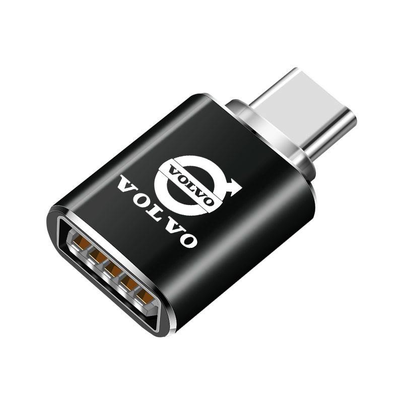 Type C To USB Port Converter Car Charging Cable Adapter For Volvo XC90 V90 V60 XC60 V40 S80 S60 S90 C40 XC40 V70 XC70 C30 C70