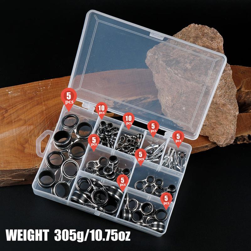 55 шт./лот, направляющие кольца для удочки, ремонтный комплект для наконечника удочки, кольца для глаз, аксессуары Peche, рыболовные снасти