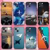Чехол для телефона 'Самолет летит путешествие' для iPhone 16,15,14,13,12,11 Plus,Pro Max,XS,X,XR,SE,Mini,8,7, Мягкий силиконовый Черный чехол